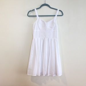 French Connection Pleated White Dress